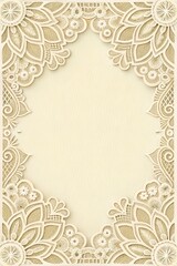 Intricate lace patterns on a soft ivory background