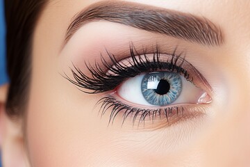 Obraz premium Captivating close-up of a woman's eye showcasing beauty and detail. Generative AI