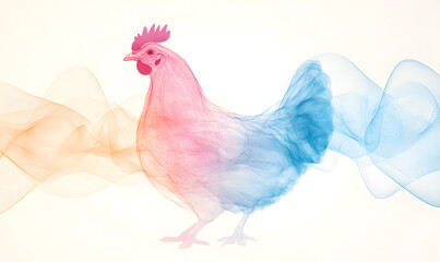Fototapeta premium Creative Chicken Concepts, From Vibrant Farm Scenes and Food Styling