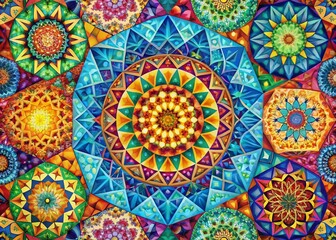 Stylish Geometric Textile Patterns: Abstract Backgrounds for Fashion & Design