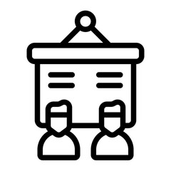 Presentation Line Icon