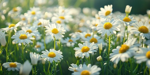 Fototapeta premium Daisy Field Sunrise