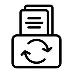 Recycled Paper Line Icon