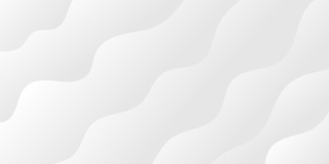 Abstract minimalistic white paper wave curve lines banner background design.

