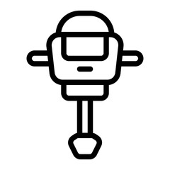 Road Drill Line Icon