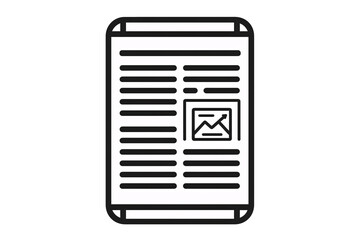 a black and white drawing of a paper