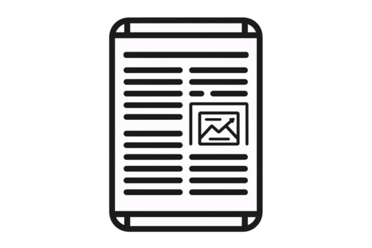a black and white drawing of a paper