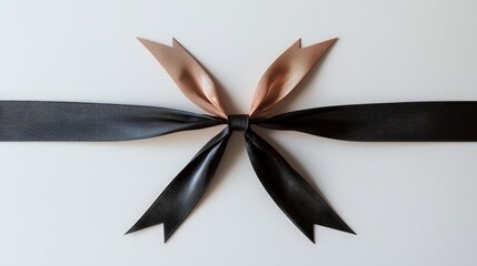 Elegant Black   Gold Ribbon Bow  Festive Gift  Decor