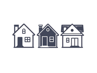 a group of houses with different angles