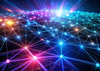 Abstract Technology Network: Futuristic Digital Connection Background