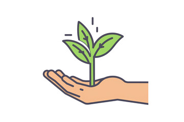 a hand holding a plant