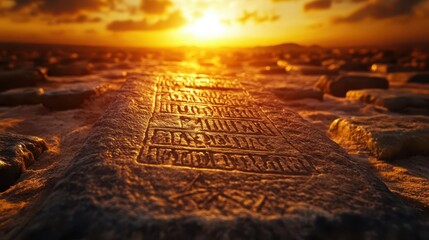 ten commandments on stone tablets