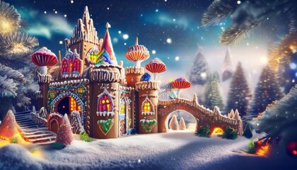 Whimsical Gingerbread Castle: A Sweet Holiday Masterpiece