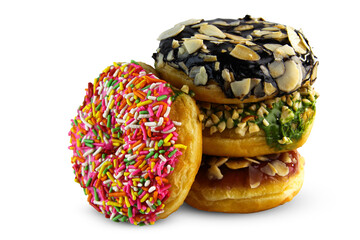 donut, doughnut isolated on white. transparent background, png file