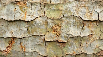 Fototapeta premium Textured surface of cracked earth with earthy tones and patterns.