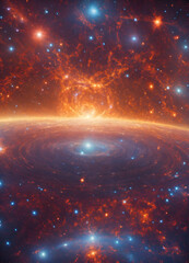 Fototapeta premium An enchanting spiral galaxy set in space