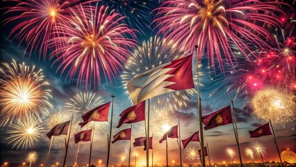 Surreal Qatar National Day: Fireworks, Calligraphy, and Flags