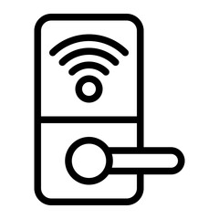 Smart Lock Line Icon