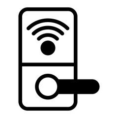 Smart Lock Glyph Icon