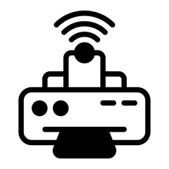 Smart Printer Glyph Icon