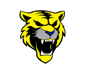 simple tiger head vector logo design