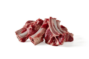 Fresh cut of goat meat on a transparent background