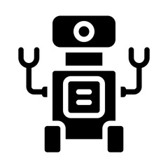 Fototapeta premium Space Robot Solid Icon