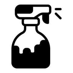 Spray Bottle Glyph Icon