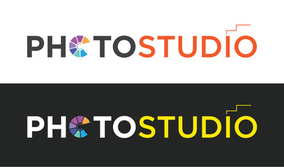 photo studio logo vector illustration design template