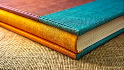Fototapeta premium Textured Linen Book Cover Mockup: Abstract Background, Elegant & Minimalist Design