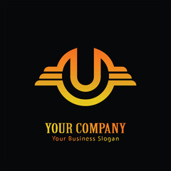 U lettering logo is simple, easy to understand and authoritative