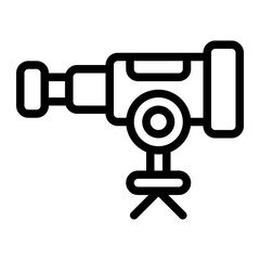 Telescope Line Icon