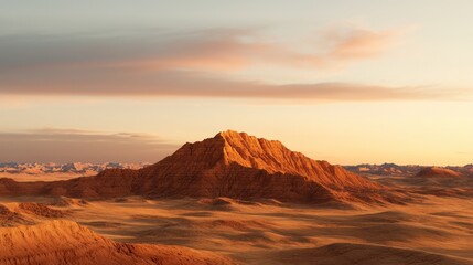 Naklejka premium Exploring majestic desert landscapes at sunset dramatic mountain views nature photography tranquil environment