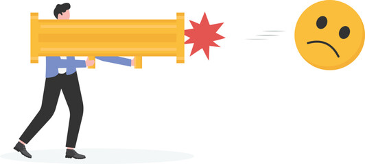 Escaping a toxic environment, emotional control to be far away from negative mood, exit strategy from sadness concept,
