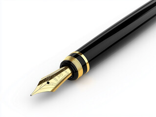 fountain pen isolated on white