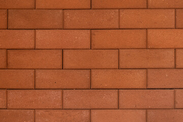 Wide angle red brick wall