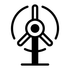Obraz premium Windmill Glyph Icon