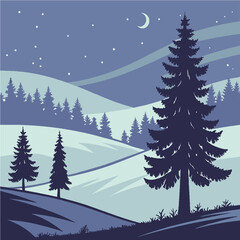 winter forest landscape
