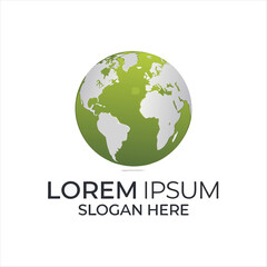 Global Earth Logo Design - Modern and Eco Friendly Vector Logo for Environmental, Travel, and International Businesses