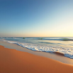 Obraz premium Scenic view of sea with crashing waves against dramatic sky during sunrise