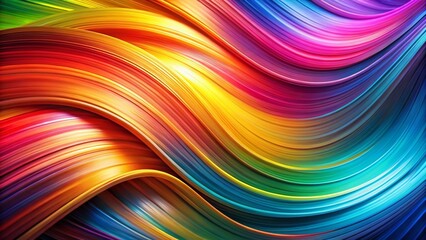 Vibrant Curved Lines Abstract Background, Colorful Swirls Design, Dynamic Artistic Wallpaper