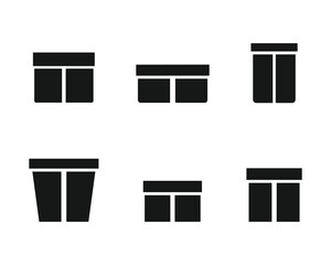 Set of gift box icon. Present gift box icons. Gift and surprise.. Christmas gift icon illustration