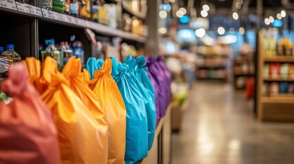 Naklejka premium Vibrant Zero Waste Shop Initiative Interior Design