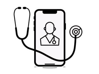 a stethoscope and a phone