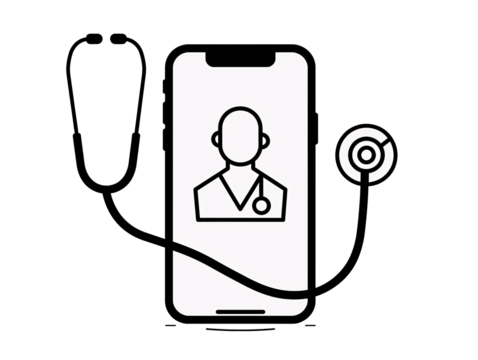 a stethoscope and a phone