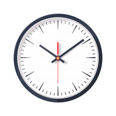 a clock with a black and white face