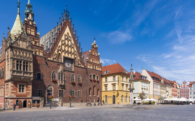 Fototapeta premium Exploring Historical Beauty of Old Town Hall in Wroclaw, Poland