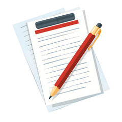 a pencil and paper with a clipboard