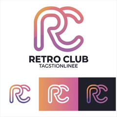 High-Resolution Retro RC Logo Design  Ideal for Printing and Digital Media