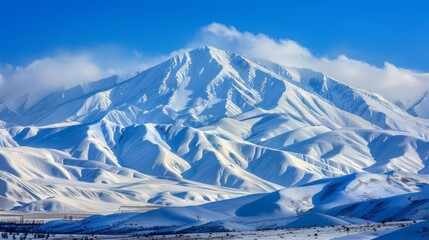 Exploring white snowy mountains under a blue sky  embracing travel, resilience, and challenges